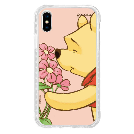 Capinha para celular Ursinho Pooh - I Love Flowers