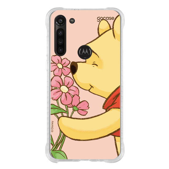 Capinha para celular Ursinho Pooh - I Love Flowers