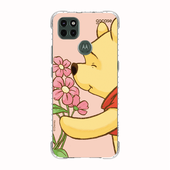 Capinha para celular Ursinho Pooh - I Love Flowers