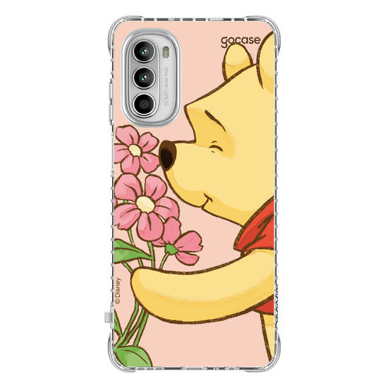 Capinha para celular Ursinho Pooh - I Love Flowers