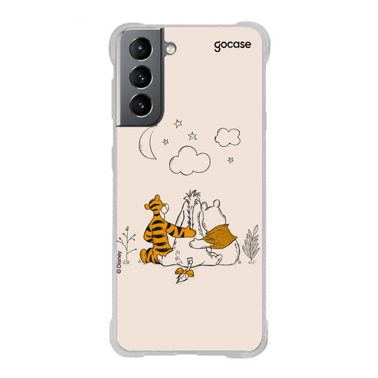 Capinha para celular Ursinho Pooh - Pooh e Amigos Line Art