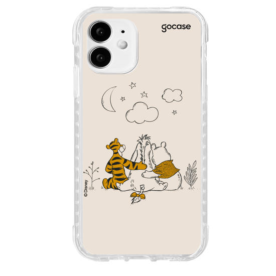 Capinha para celular Ursinho Pooh - Pooh e Amigos Line Art