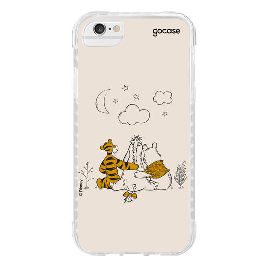 Capinha para celular Ursinho Pooh - Pooh e Amigos Line Art