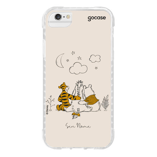 Capinha para celular Ursinho Pooh - Pooh e Amigos Line Art