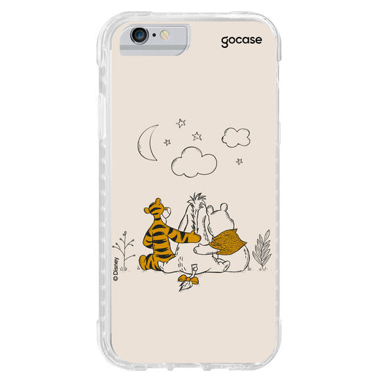 Capinha para celular Ursinho Pooh - Pooh e Amigos Line Art