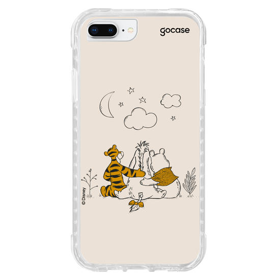 Capinha para celular Ursinho Pooh - Pooh e Amigos Line Art