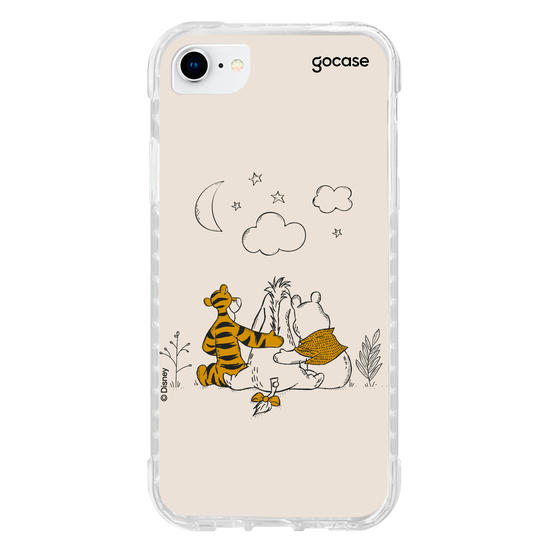 Capinha para celular Ursinho Pooh - Pooh e Amigos Line Art