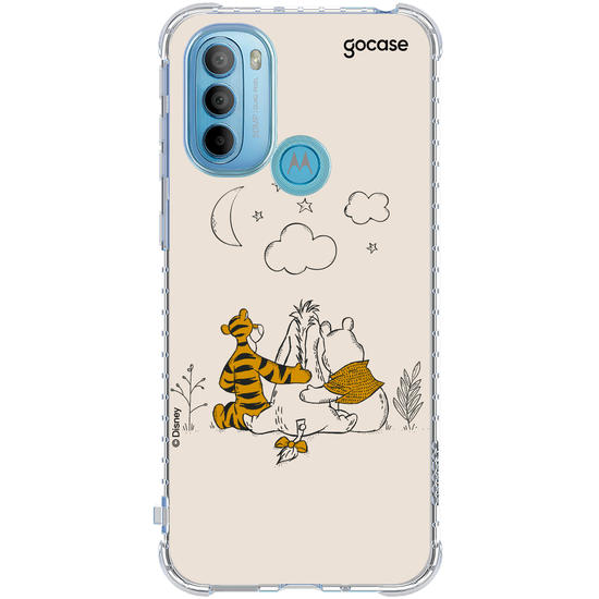 Capinha para celular Ursinho Pooh - Pooh e Amigos Line Art