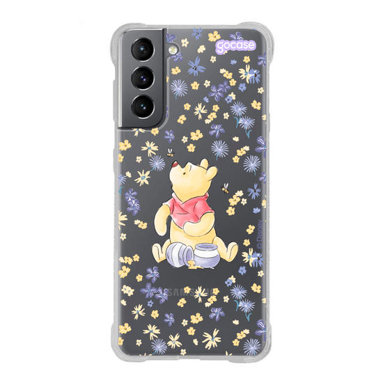 Capinha para celular Ursinho Pooh - Flower Frame