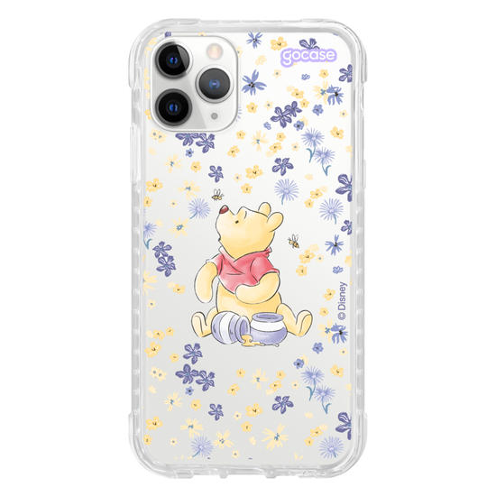 Capinha para celular Ursinho Pooh - Flower Frame