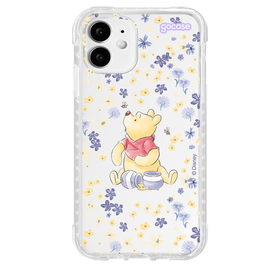 Capinha para celular Ursinho Pooh - Flower Frame