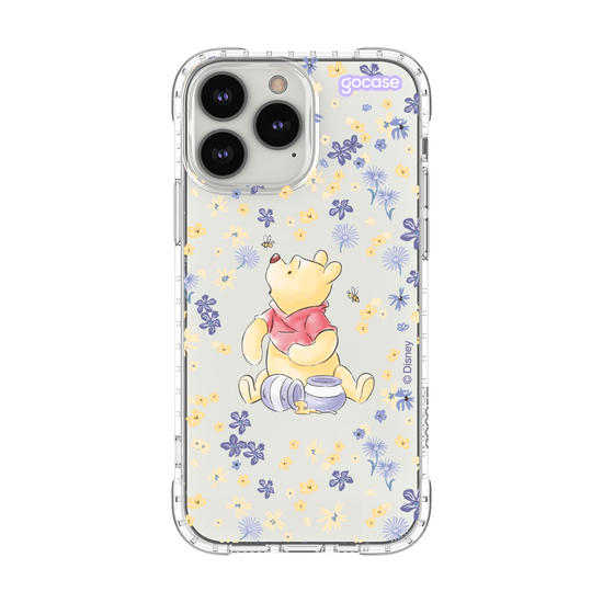 Capinha para celular Ursinho Pooh - Flower Frame