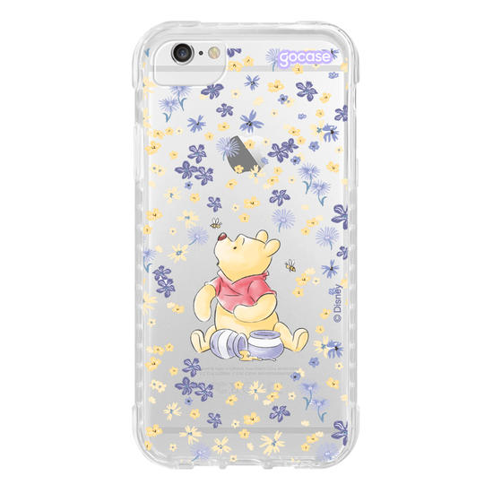 Capinha para celular Ursinho Pooh - Flower Frame
