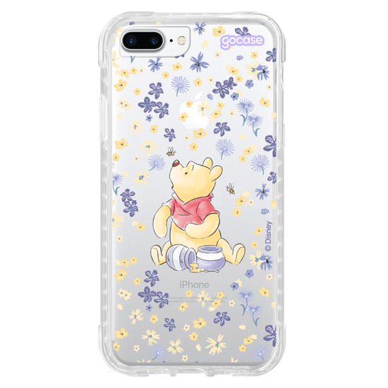 Capinha para celular Ursinho Pooh - Flower Frame