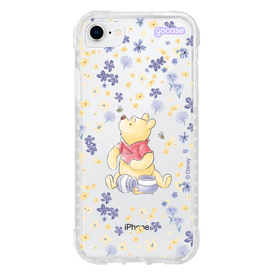 Capinha para celular Ursinho Pooh - Flower Frame