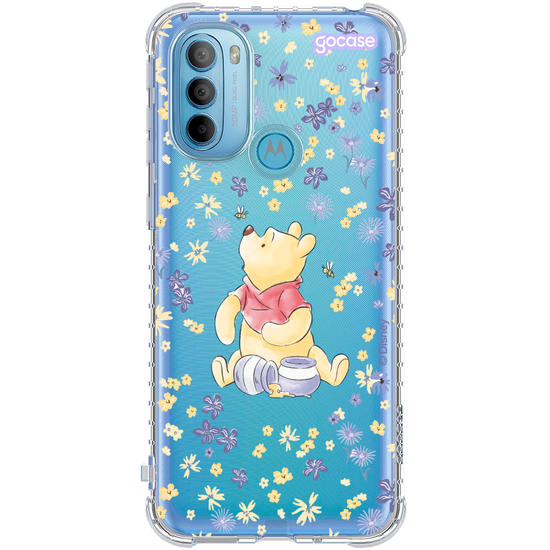 Capinha para celular Ursinho Pooh - Flower Frame