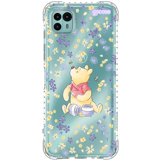 Capinha para celular Ursinho Pooh - Flower Frame