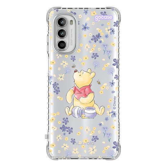 Capinha para celular Ursinho Pooh - Flower Frame