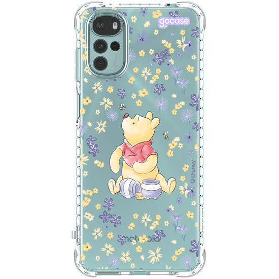Capinha para celular Ursinho Pooh - Flower Frame