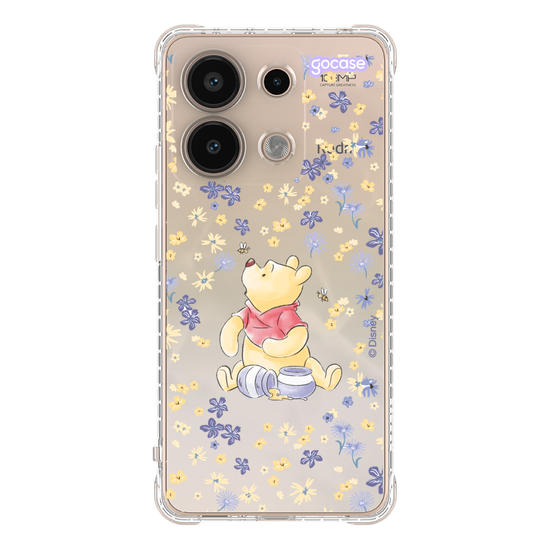 Capinha para celular Ursinho Pooh - Flower Frame