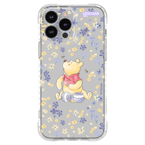 Capinha para celular Ursinho Pooh - Flower Frame