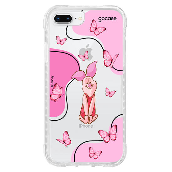 Capinha para celular Ursinho Pooh - Leitão Butterfly