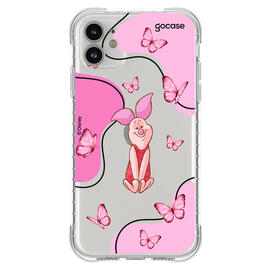 Capinha para celular Ursinho Pooh - Leitão Butterfly