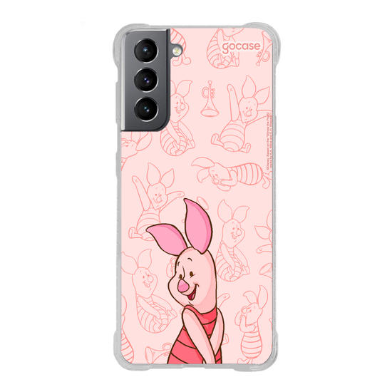 Capinha para celular Ursinho Pooh - Leitão Elegant Pattern