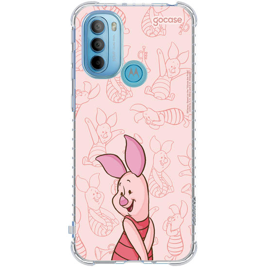 Capinha para celular Ursinho Pooh - Leitão Elegant Pattern