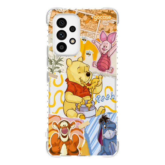 Capinha para celular Ursinho Pooh - Colagem da Turma do Pooh