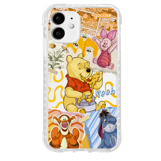 Capinha para celular Ursinho Pooh - Colagem da Turma do Pooh