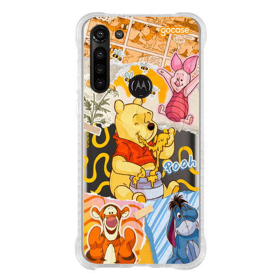 Capinha para celular Ursinho Pooh - Colagem da Turma do Pooh