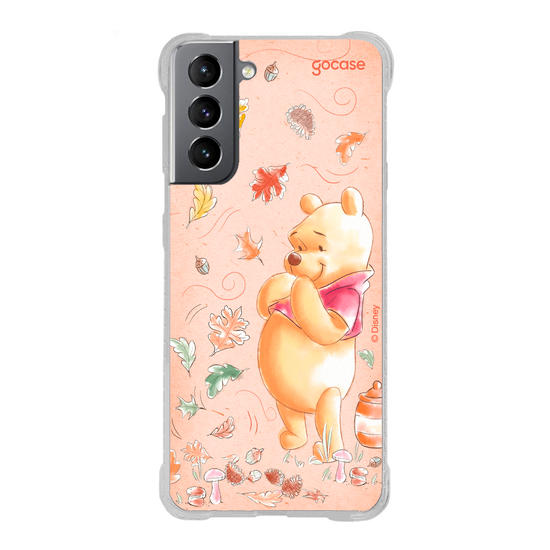 Capinha para celular Ursinho Pooh - Folhas de Outono