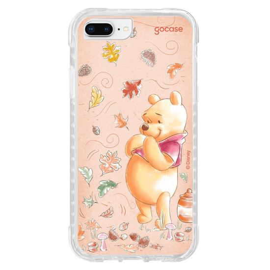 Capinha para celular Ursinho Pooh - Folhas de Outono