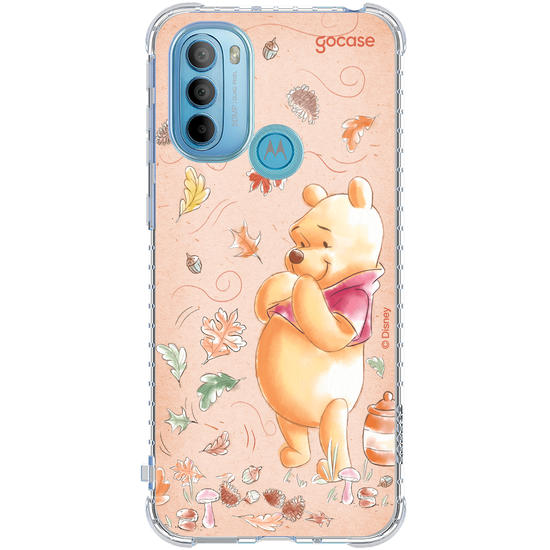 Capinha para celular Ursinho Pooh - Folhas de Outono