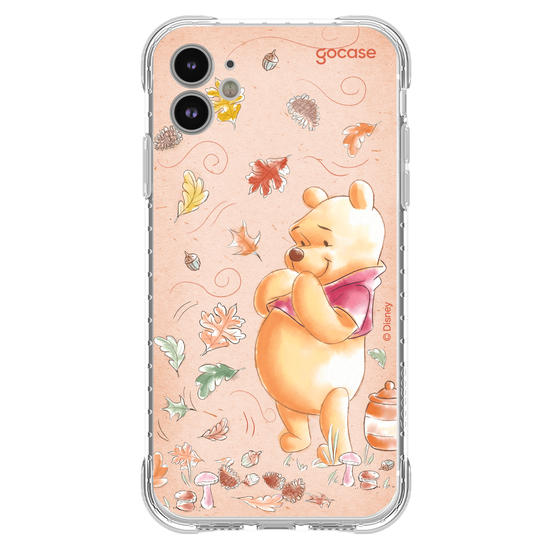 Capinha para celular Ursinho Pooh - Folhas de Outono
