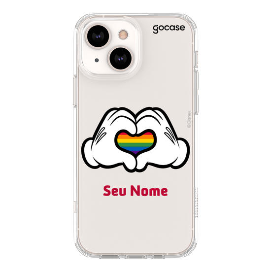 Capinha para celular Disney - Pride - Coração Colorido