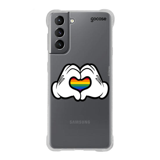 Capinha para celular Disney - Pride - Coração Colorido