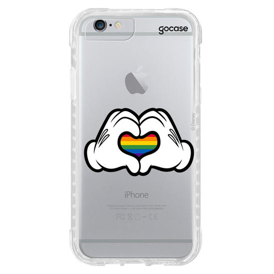 Capinha para celular Disney - Pride - Coração Colorido