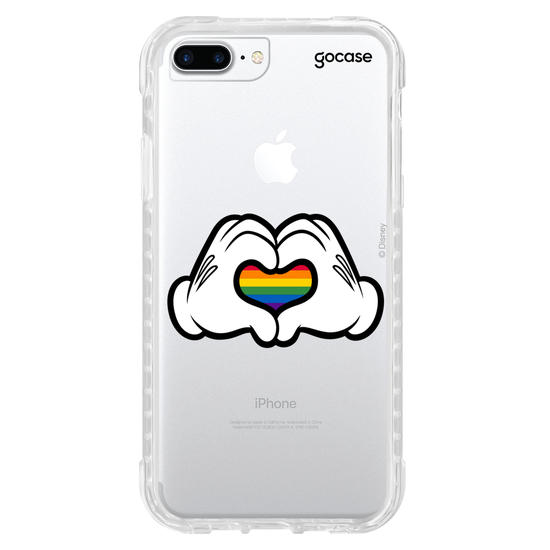 Capinha para celular Disney - Pride - Coração Colorido