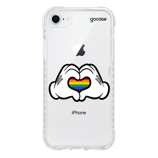 Capinha para celular Disney - Pride - Coração Colorido