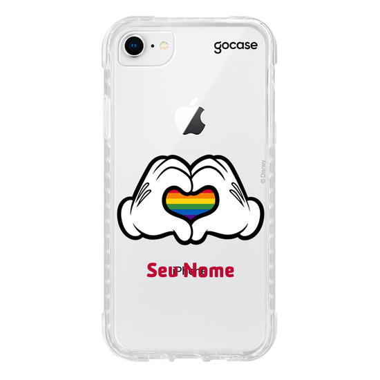 Capinha para celular Disney - Pride - Coração Colorido