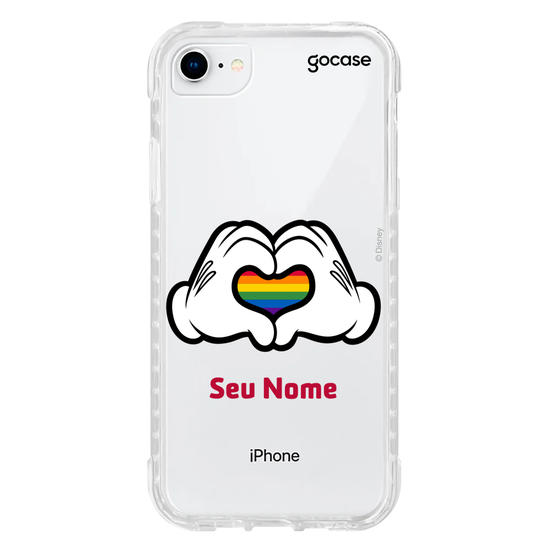 Capinha para celular Disney - Pride - Coração Colorido