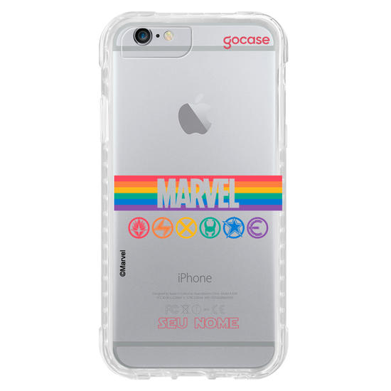 Capinha para celular Marvel Pride - Logo Rainbow