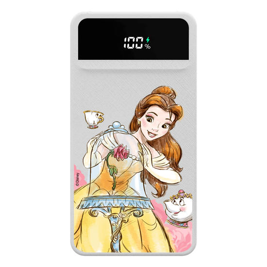 Carregador Portátil Turbo 10000mah - Disney Princesas - Bella Encanto Floral