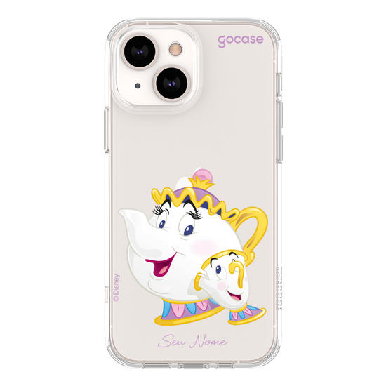 Capinha para celular Disney - Princesas - Sra. Potts e Chip