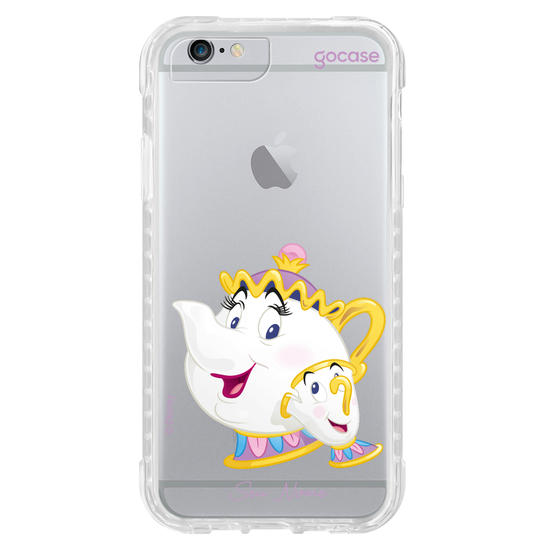 Capinha para celular Disney - Princesas - Sra. Potts e Chip