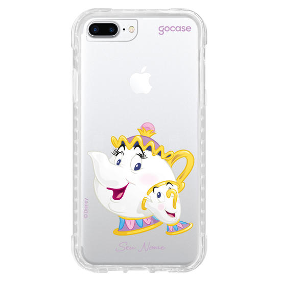Capinha para celular Disney - Princesas - Sra. Potts e Chip