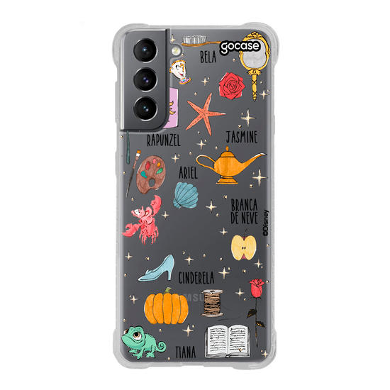 Capinha para celular Disney Princesas - Pattern Princess Elements