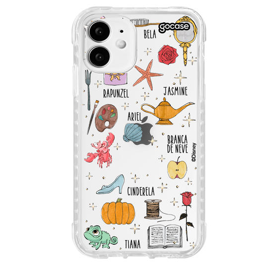 Capinha para celular Disney Princesas - Pattern Princess Elements